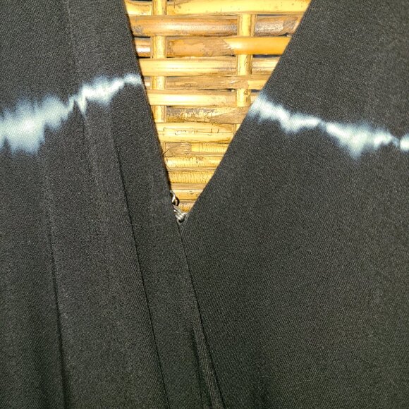 Young Fabulous & Broke Maxi Dress Women L Boho Chic Tie Dye Black & White Halter - Picture 7 of 10